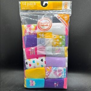 New Wonder Nation Girls' 12-Pack Briefs - Multicolor (Size 6)